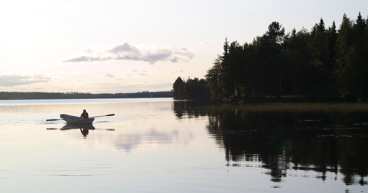 フィンランドの湖の景色